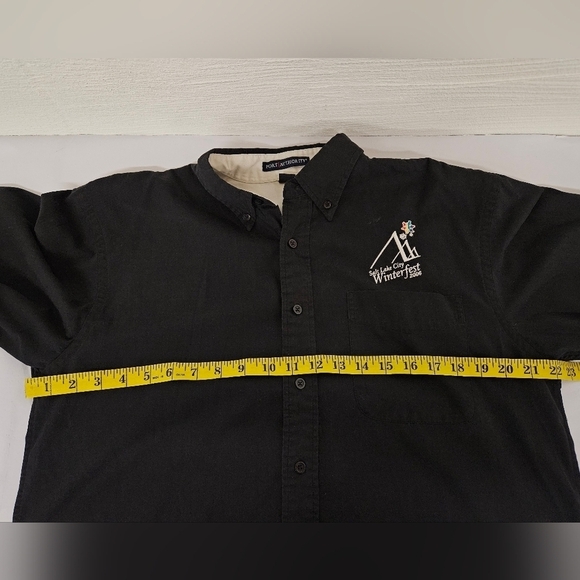 2006 Salt Lake City Winterfest Embroidered Button Down Shirt in Black Sz Med - Picture 9 of 10